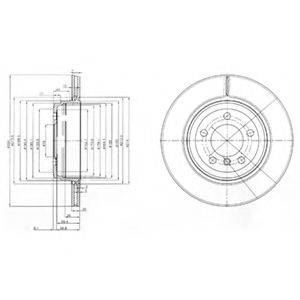 DELPHI BG3787 Тормозной диск