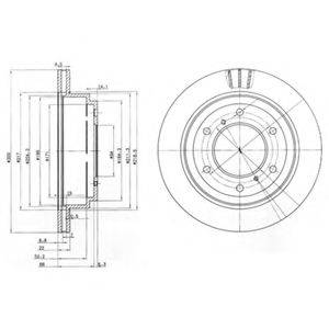 DELPHI BG3813 Тормозной диск