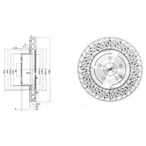 DELPHI BG3827 Тормозной диск