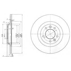 DELPHI BG3836 Тормозной диск