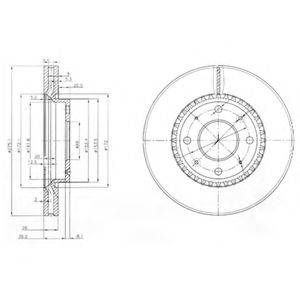 DELPHI BG4016 Тормозной диск