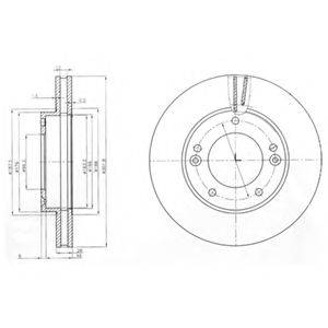 DELPHI BG3858 Тормозной диск