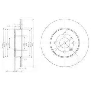 DELPHI BG3885 Тормозной диск