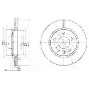 DELPHI BG3893 Тормозной диск