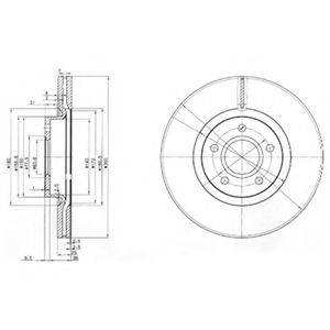 DELPHI BG3895 Тормозной диск