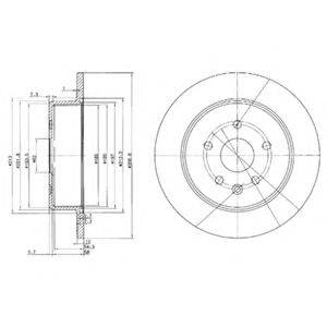 DELPHI BG3907 Тормозной диск