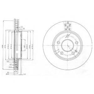 DELPHI BG3909 Тормозной диск