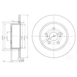 DELPHI BG3922 Тормозной диск