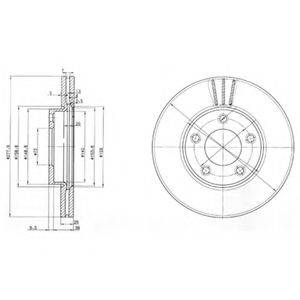 DELPHI BG3927 Тормозной диск