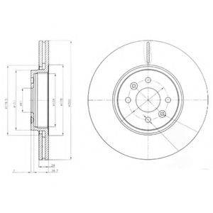 DELPHI BG3929 Тормозной диск
