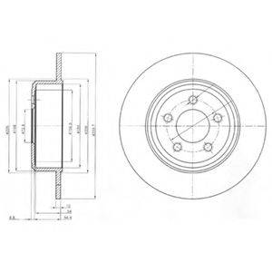 DELPHI BG4074 Тормозной диск