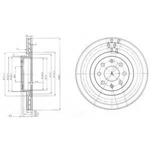 DELPHI BG3944 Тормозной диск