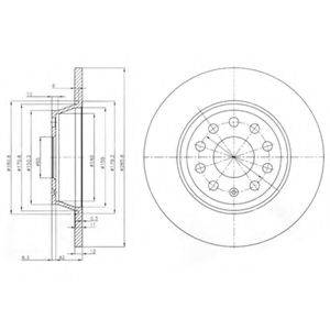 DELPHI BG3954 Тормозной диск