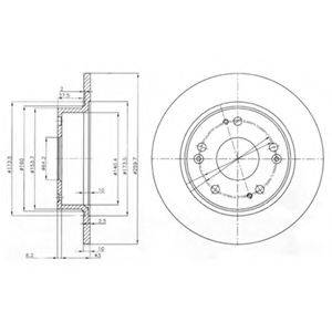 DELPHI BG3964 Тормозной диск