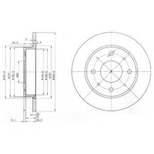 DELPHI BG3971 Тормозной диск