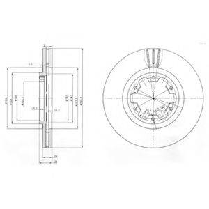 DELPHI BG3972 Тормозной диск