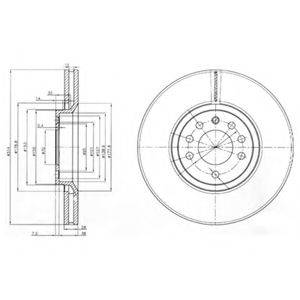 DELPHI BG3973 Тормозной диск