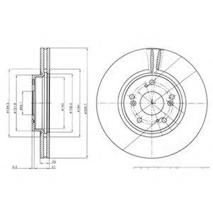 DELPHI BG3978 Тормозной диск