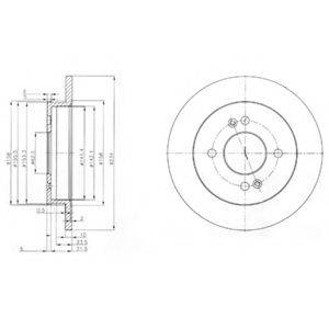 DELPHI BG3981 Тормозной диск