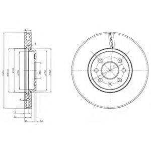 DELPHI BG3989 Тормозной диск