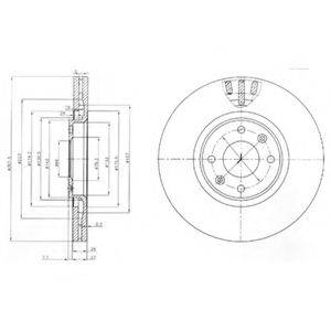 DELPHI BG4002 Тормозной диск