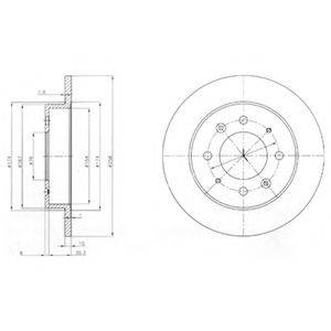 DELPHI BG4017 Тормозной диск