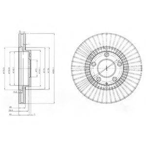 DELPHI BG4027 Тормозной диск