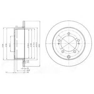 DELPHI BG4037 Тормозной диск