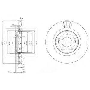 DELPHI BG4038 Тормозной диск