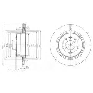 DELPHI BG4043 Тормозной диск