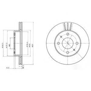 DELPHI BG4047 Тормозной диск