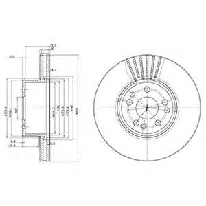 DELPHI BG739 Тормозной диск