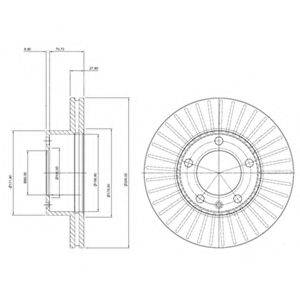 DELPHI BG9692 Тормозной диск