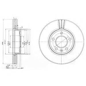 DELPHI BG9891 Тормозной диск