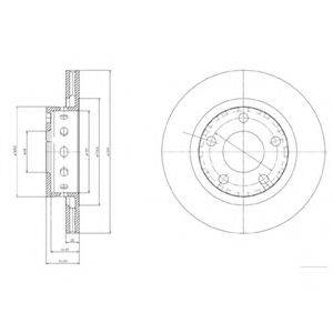 DELPHI BG4057 Тормозной диск