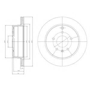 DELPHI BG4069 Тормозной диск