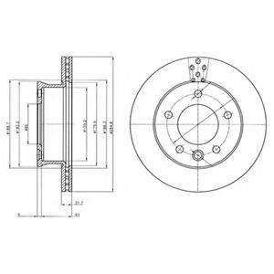 DELPHI BG4067 Тормозной диск