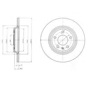 DELPHI BG4081 Тормозной диск