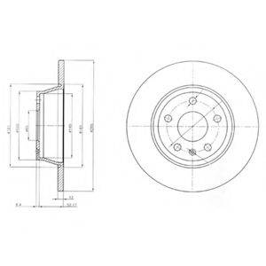 DELPHI BG4089 Тормозной диск