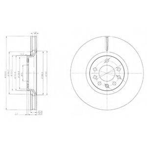 DELPHI BG4110 Тормозной диск