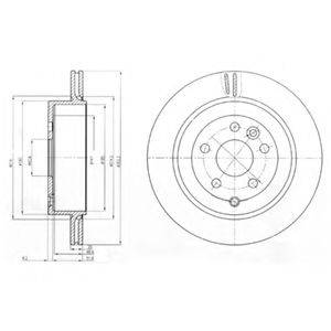 DELPHI BG4125 Тормозной диск
