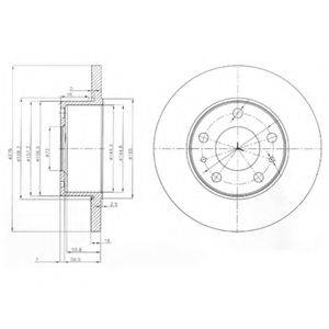 DELPHI BG3751 Тормозной диск