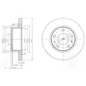 DELPHI BG3752 Тормозной диск