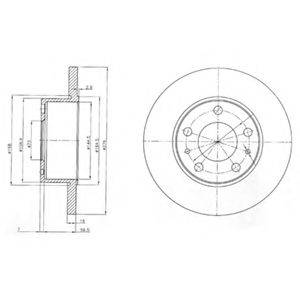 DELPHI BG3753 Тормозной диск