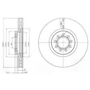 DELPHI BG4101 Тормозной диск