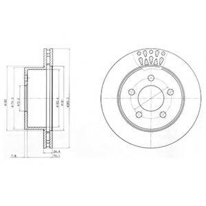 DELPHI BG4103 Тормозной диск