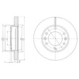 DELPHI BG4137 Тормозной диск