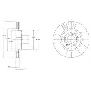 DELPHI BG4215 Тормозной диск