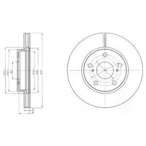 DELPHI BG4232 Тормозной диск