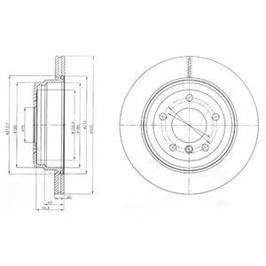 DELPHI BG4243 Тормозной диск